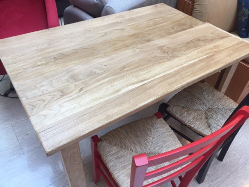 tavolo fisso in legno di rovere anticato spazzolato
