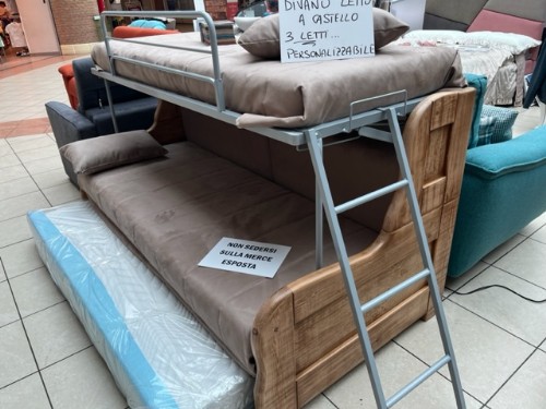 Divano letto a castello tre letti multifunzionale