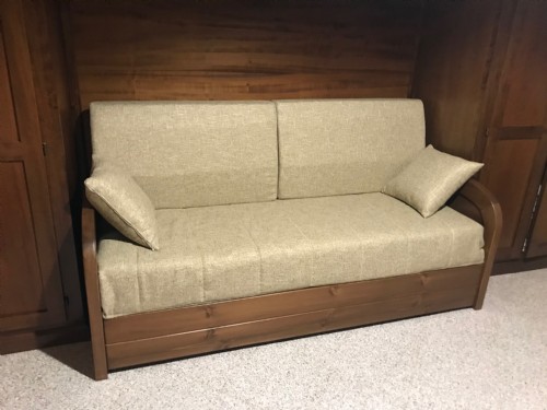 divano letto doppio trasversale in legno